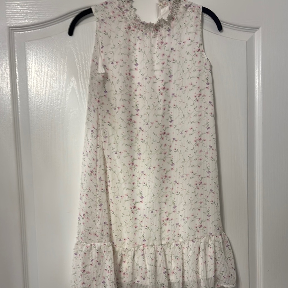 Hayden Cream Ruffled Tiered Sundress